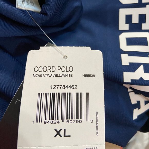 Adidas Georgia Tech Yellow Jackets Team Issue Polo Shirt Aeroready Mens NEW - Picture 9 of 12